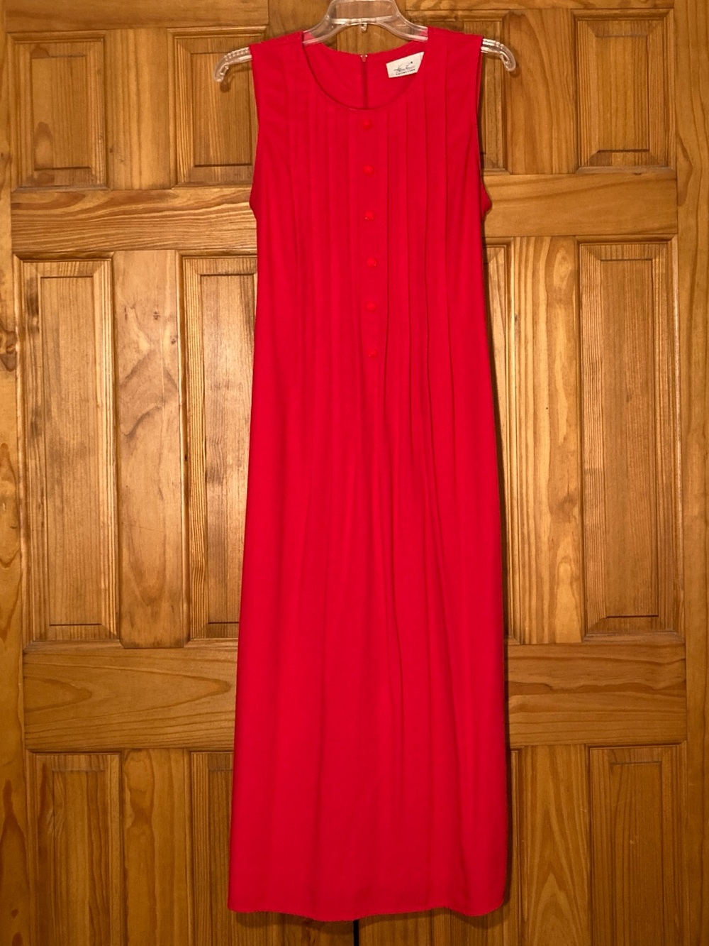 EUC Kathie Lee Collection Vintage 90s Dress Maxi Sleeveless Red Size 12